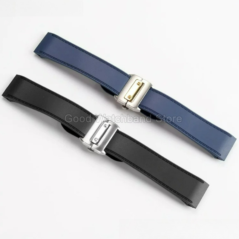 Black Blue High Quality Rubber - огляд і ціна Cartier Watch Santos